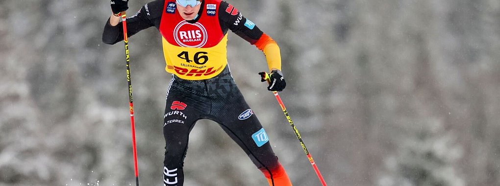Bester Deutscher in Val di Fiemme: Friedrich Moch. - © Geir Olsen/NTB Scanpix/AP/dpa