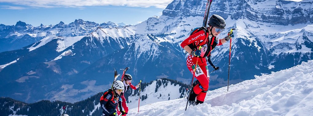 Skibergsteigen wird 2026 olympisch - das soll der Sportart einen großen Schwung bringen. - © Maxime Schmid/KEYSTONE/dpa