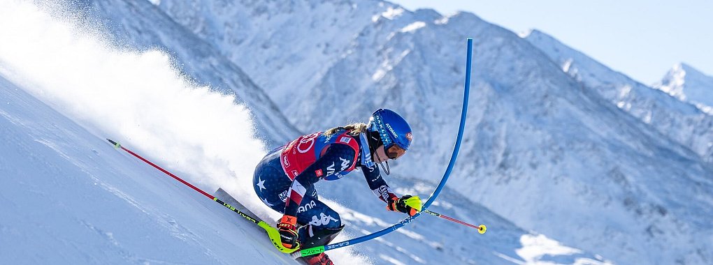 US-Star Mikaela Shiffrin war im Slalom von Gurgl wieder mal nicht zu schlagen. - © Expa/Johann Groder/APA/dpa