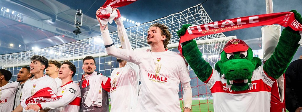 Stuttgart feiert den Finaleinzug. - © Tom Weller/dpa