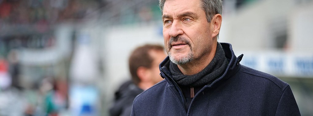 Bayerns Ministerpräsident Söder sieht beim FC Bayern noch keinen Anlass zur Sorge. - © Daniel Karmann/dpa
