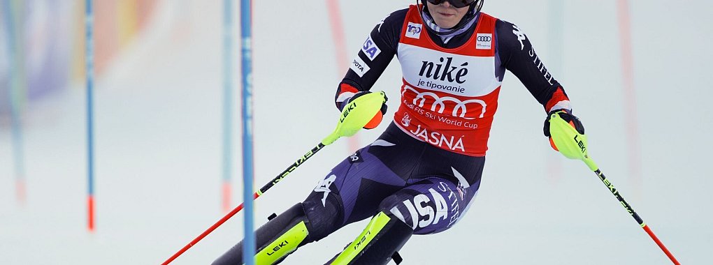 Die US-Amerikanerin Mikaela Shiffrin gewann den Slalom in Jasna. - &copy; Giovanni Maria Pizzato/AP