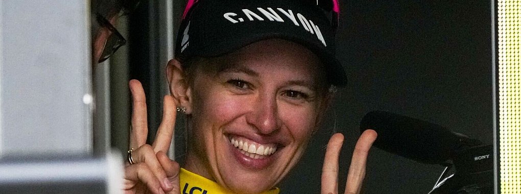 Katarzyna Niewiadoma gewann für das deutsche Team Canyon-Sram die Tour de France. - © Peter Dejong/AP/dpa