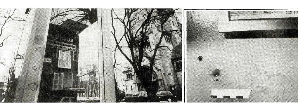 Die Telefonzelle, in der Ersin T. erschossen wurde. Rechts sind die Einschussl&ouml;cher genauer zu erkennen. - &copy; Archiv LZ