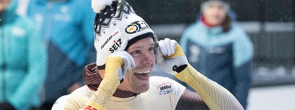 Christopher Grotheer gewinnt auch das vierte Saisonrennen im Skeleton. - © Sebastian Kahnert/dpa