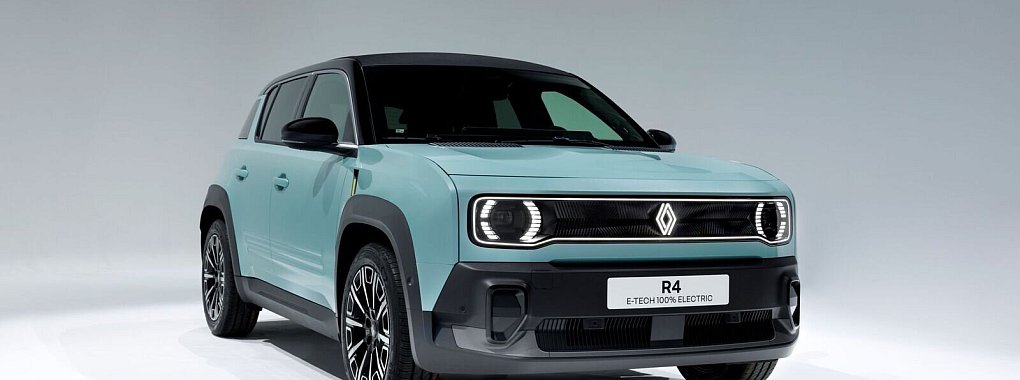 Der elektrische R4 kommt 2025 als kantiger Kleinwagen mit SUV-Silhouette und bietet Platz f&uuml;r f&uuml;nf Personen sowie bis zu 420 Liter Kofferraum. - &copy; Cl&eacute;ment Choulot/Renault/dpa-tmn