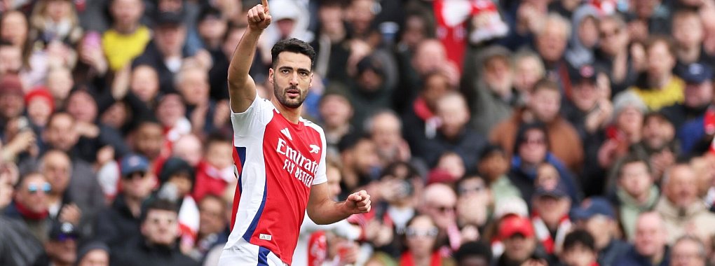 Torschütze Mikel Merino jubelt. - © Ian Walton/AP/dpa