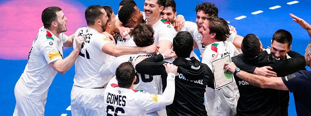 Portugals Handballer stehen vorzeitig im WM-Viertelfinale und könnten dort auf Deutschland treffen. - © Beate Oma Dahle/NTB/dpa
