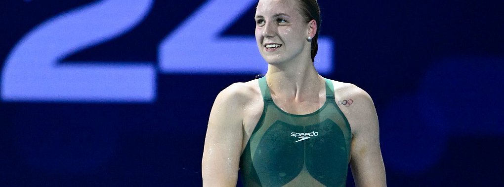Isabel Gose gab ein beeindruckendes Debüt im Freiwasser. - © Denes Erdos/AP/dpa