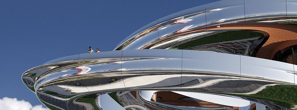Blickfang des Kunstmuseum Fenix ist der «Tornado», eine begehbare Plattform auf dem Dach mit Ausblick über Rotterdam. - © MAD Architects/Fenix/dpa-tmn
