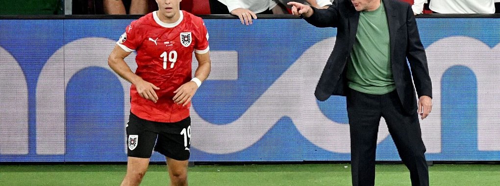In der Nations League auf Erfolgskurs: Trainer Ralf Rangnick und Leipzigs Christoph Baumgartner. - © Hendrik Schmidt/dpa