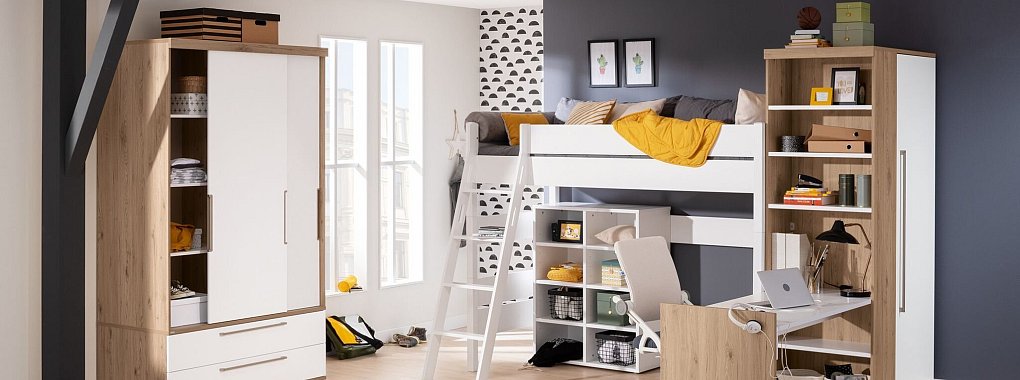 Lassen sich gut verbinden: Stauraum, Bett und Arbeitsplatz. - &copy; Paidi/DGM/Paidi/DGM/dpa