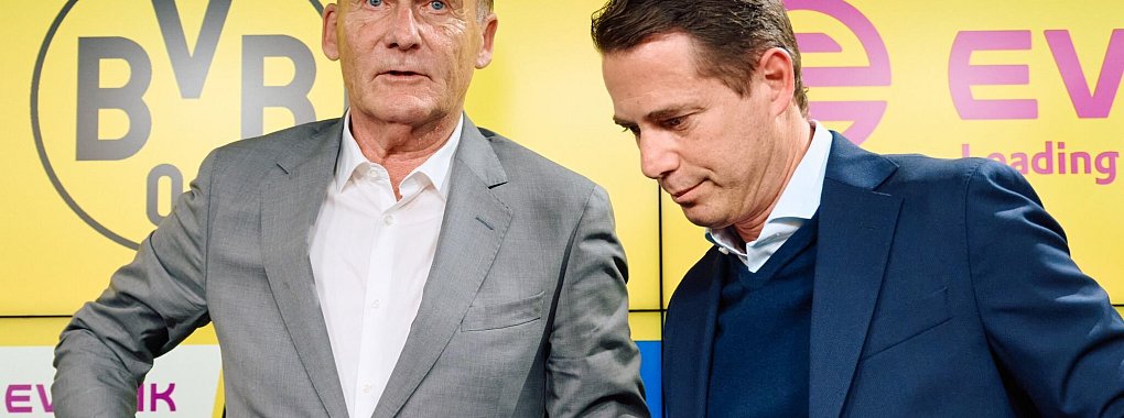 Lars Ricken (r) hat am 1. Mai die Nachfolge von Hans-Joachim Watzke als BVB-Sportchef angetreten. - &copy; Bernd Thissen/dpa