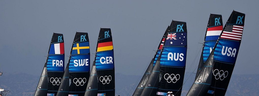Die Boote am Start des Medal Race. - &copy; Jacquelyn Martin/AP/dpa