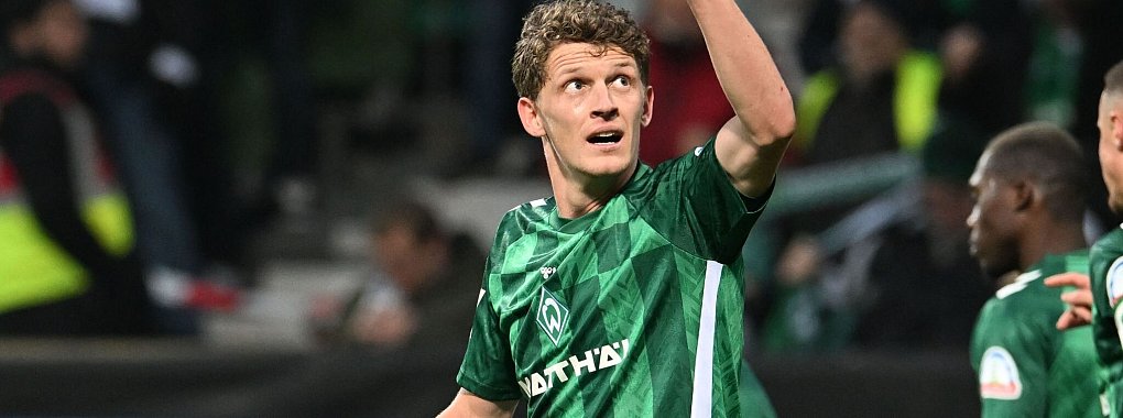 Jens Stage brachte Werder gegen Kiel in Führung. - © Carmen Jaspersen/dpa