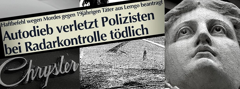 Ein Polizist wird an einem Vormittag im Mai 1994 von einem Auto erfasst. Für den 51-Jährigen kommt jede Hilfe zu spät. Hat der 19-jährige Mirko K. den Polizeibeamten absichtlich getötet? - © pixabay.com/LZ-Archiv/Montage: Niklas Böhmer