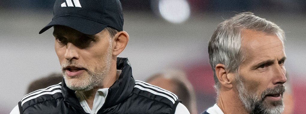 Bayern-Trainer Thomas Tuchel (l) und RB-Coach Marco Rose treffen am Samstag mit ihren Mannschaften aufeinander. - &copy; Hendrik Schmidt/dpa
