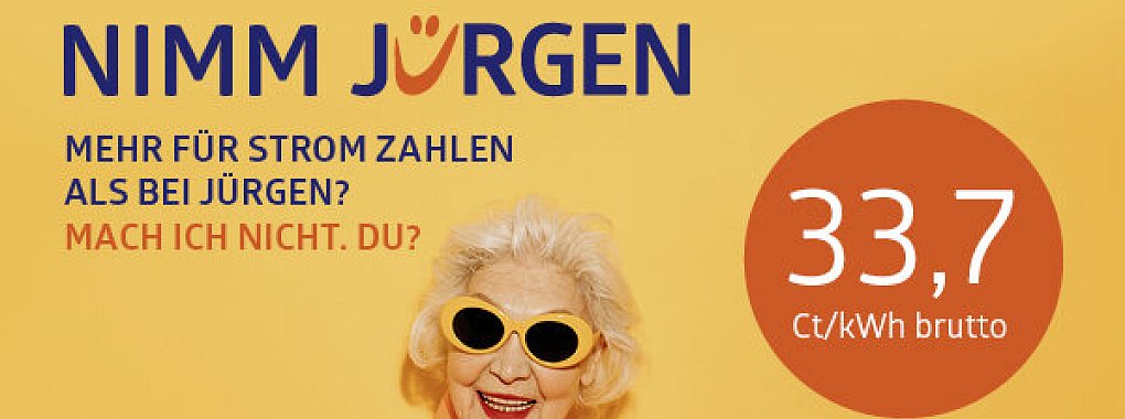 Da bleibt mehr im Portemonnaie übrig: Der Tarif von JÜRGEN zeigt, dass lokal erzeugter und umweltfreundlicher Strom selbst heutzutage nicht unbezahlbar sein muss.