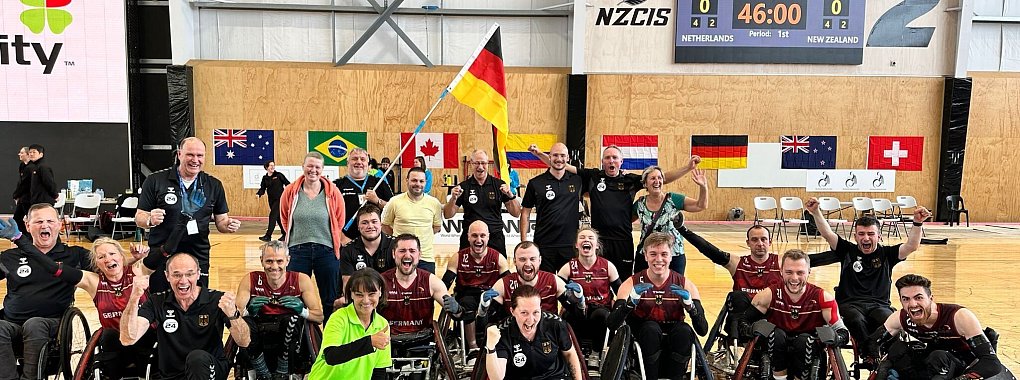 Die deutsche Nationalmannschaft im Rollstuhlrugby hat sich f&uuml;r die Paralympics qualifiziert. - &copy; Ch&eacute;rie Harris/Rollstuhlrugby Deutschland/DBS/dpa