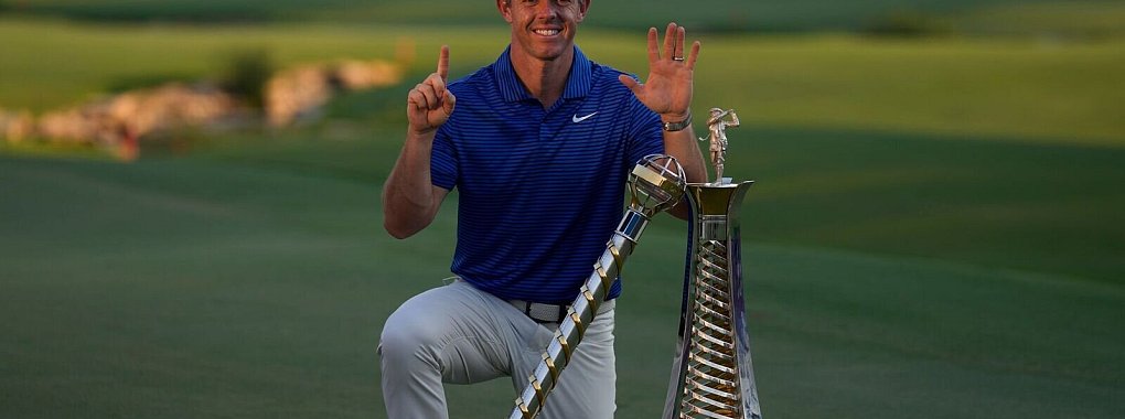 Rory McIlroy hat zum sechsten Mal die Gesamtwertung der DP World Tour gewonnen. - © Altaf Qadri/AP/dpa