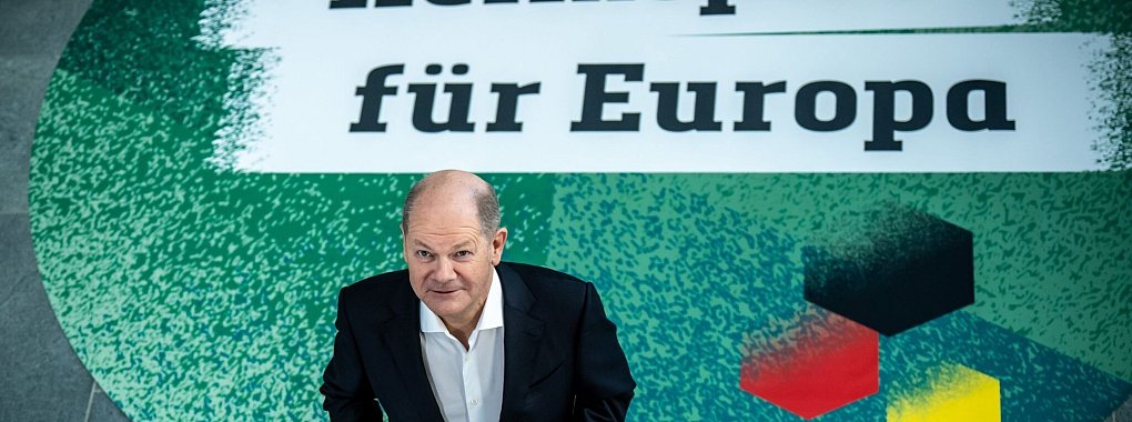 Bundeskanzler Olaf Scholz wird das EM-Vorbereitungsspiel der deutschen Fu&szlig;ball-Nationalmannschaft am Montag in N&uuml;rnberg gegen die Ukraine besuchen. - &copy; Michael Kappeler/dpa