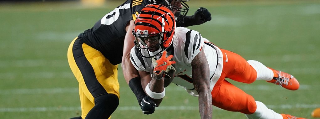 Cincinnatis Ja\\\'Marr Chase ist einer der besten Wide Receiver - und nun auch ein Rekordverdiener der NFL. - © Matt Freed/AP/dpa