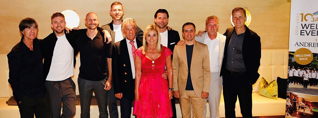 Einige der Weltmeister von 2014 haben sich in Südtirol wiedergesehen. - © Benjamin Pfitscher/Andreus Resort/dpa