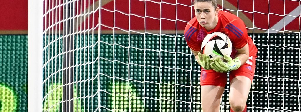 Steht vor ihrem dritten Länderspiel: Stina Johannes. - © Sebastian Christoph Gollnow/dpa