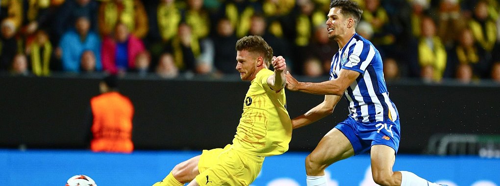 Kasper Högh erzielt den zwischenzeitlichen 1:1-Ausgleich für Bodö/Glimt. - © Mats Torbergsen/NTB/dpa