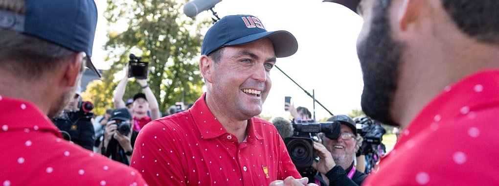 Keegan Bradley holte den entscheidenden Punkt für die US-Golfer. - © Christinne Muschi/Canadian Press via ZUMA Press/dpa