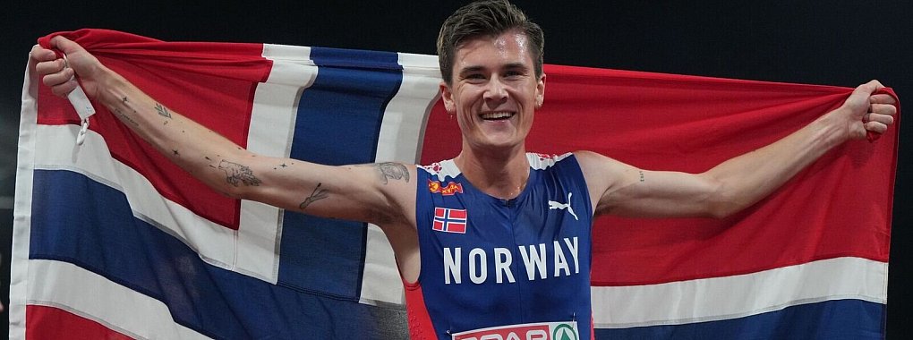 Der norwegische Lauf-Star Ingebrigtsen stellt zwei Weltrekorde auf. - © Soeren Stache/dpa