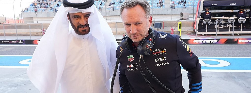 Vermutet eine Kampagne gegen sich: Mohammed Ben Sulayem (l) - hier mit Red-Bull-Teamchef Christian Horner. - © Hasan Bratic/dpa
