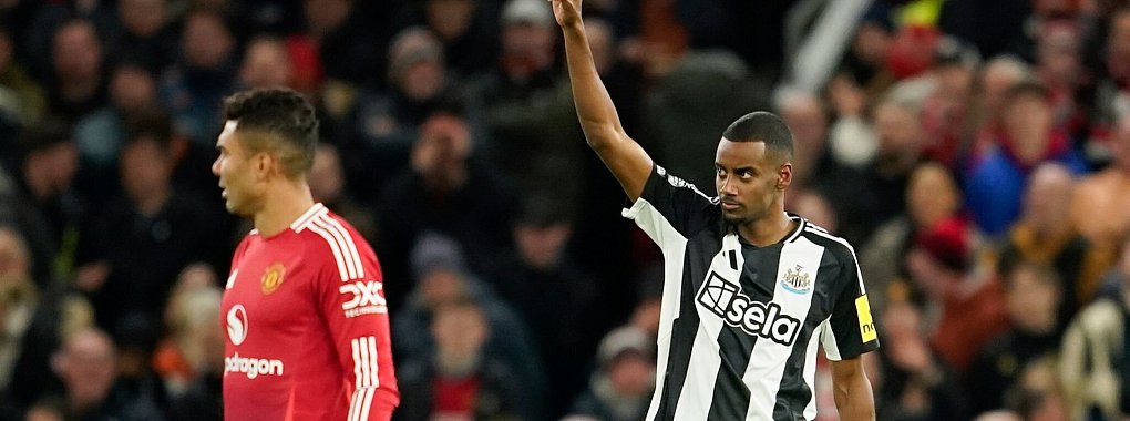 Alexander Isak bejubelt seinen Treffer. - © Dave Thompson/AP/dpa