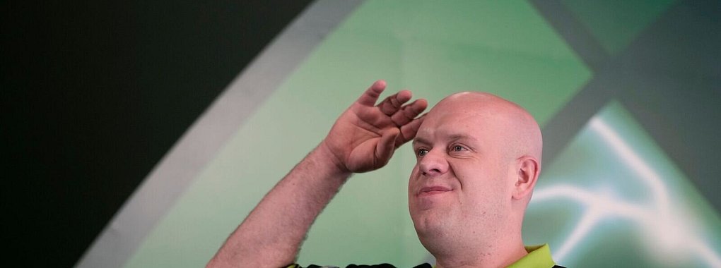 Der Niederl&auml;nder Michael van Gerwen beim zum Viertelfinalspiel im Ally Pally in London. - &copy; Kin Cheung/AP