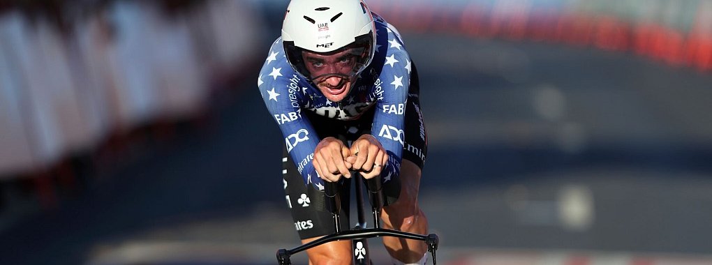 Kam als Schnellster ins Ziel: Brandon McNulty. - © Pedro Rocha/AP/dpa