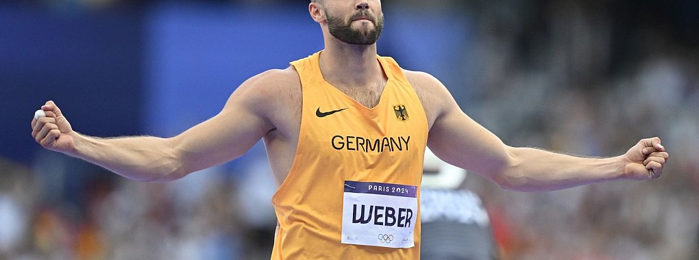 Julian Weber zog gleich mit dem ersten Wurf ins Finale ein - &copy; Sven Hoppe/dpa
