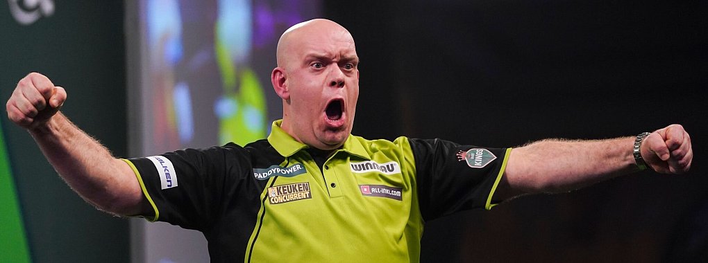 Liebt die verbale Attacke: Michael van Gerwen. - © Alberto Pezzali/AP/dpa