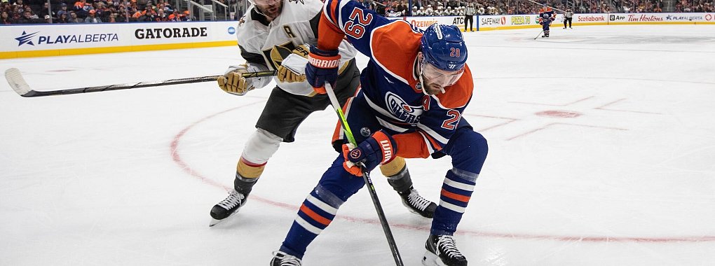 Leon Draisaitl blieb beim 2:4 gegen die Vegas Golden Knights ohne Scorerpunkt. - © JASON FRANSON/The Canadian Press/AP/dpa