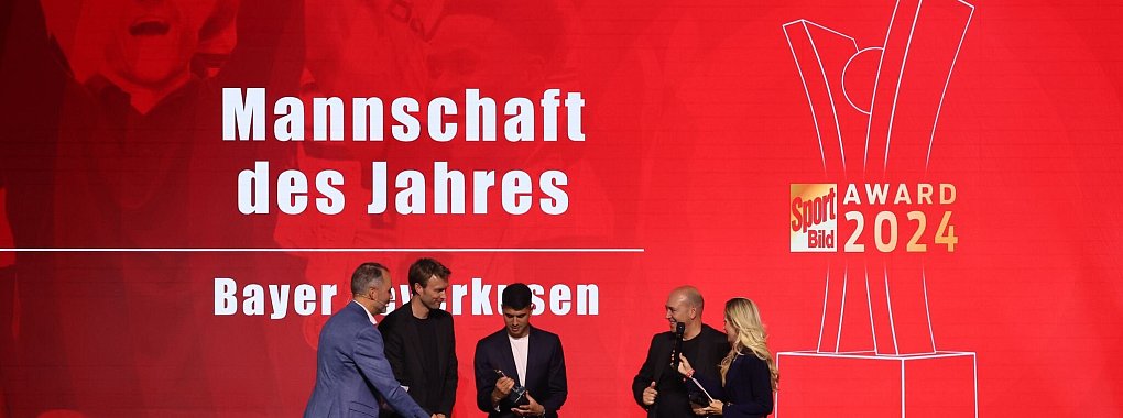 Bayer Leverkusen bekam den &laquo;Sport-Bild-Award&raquo; f&uuml;r die Mannschaft des Jahres. - &copy; Christian Charisius/dpa