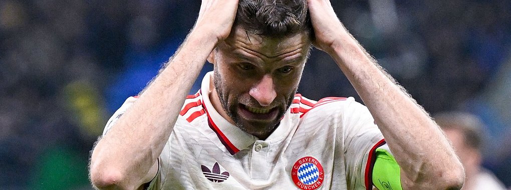 Thomas Müller nach dem Ende der Champions-League-Reise mit dem FC Bayern. - © Sven Hoppe/dpa