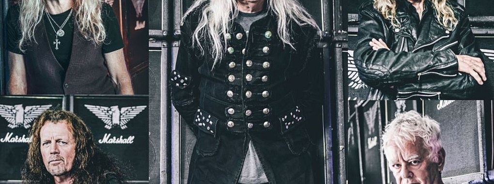 Die Band Saxon mit Leads&auml;nger Biff Byford (M) bringt das Album &laquo;Hell, Fire And Damnation&raquo; neu auf den Markt. - &copy; Ned Wakeman/Silver Lining Music/dpa