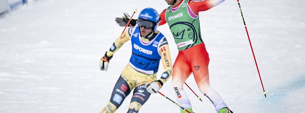 Tobias Müller (vorne) und seine DSV-Teamkollegen bleiben ohne Medaille. - © Gian Ehrenzeller/KEYSTONE/dpa