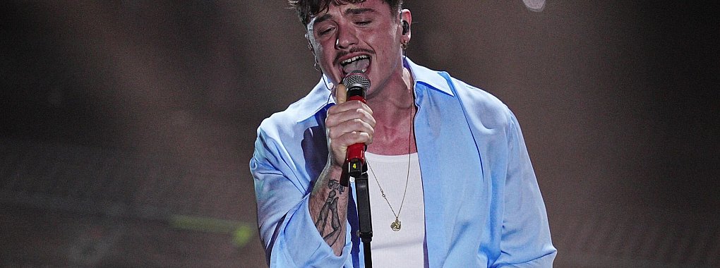 Olly hatte das Sanremo-Festival 2025 gewonnen. (Archivbild) - © Marco Alpozzi/LaPresse via ZUMA Press/dpa