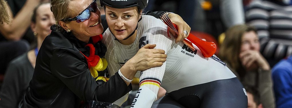 Lea Sophie Friedrich nach einem Rennen bei der Bahnrad-Europameisterschaft. - &copy; Vincent Jannink/ANP/dpa