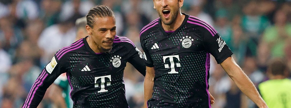Zwei wichtige Spieler f&uuml;r den FC Bayern: Leroy San&eacute; (l) und Harry Kane. - &copy; Axel Heimken/dpa