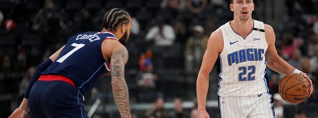 Franz Wagner konnte seine zuletzt starken Leistungen gegen die Clippers nicht bestätigen. - © Eric Thayer/AP/dpa