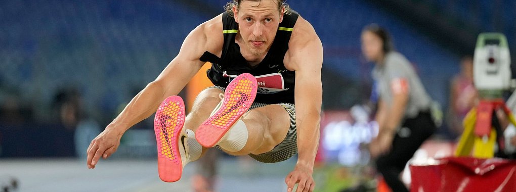 Max Heß wurde beim Leichtathletik-Meeting in Brüssel Zweiter. - © Andrew Medichini/AP/dpa