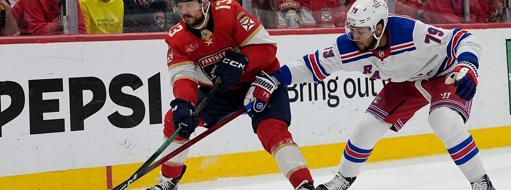 Ein Schritt weiter: Sam Reinhart (l.) gewinnt mit den Florida Panthers die Eastern Conference. - &copy; Lynne Sladky/AP/dpa
