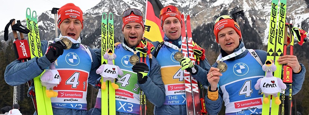 Wegen der Bronzemedaille musste sich Jens Filbrich den Kopf rasieren lassen. - © Martin Schutt/dpa