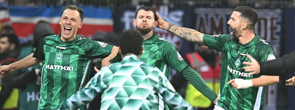 Oliver Burke brachte mit seinem Treffer das Weserstadion zum Beben. - © Carmen Jaspersen/dpa